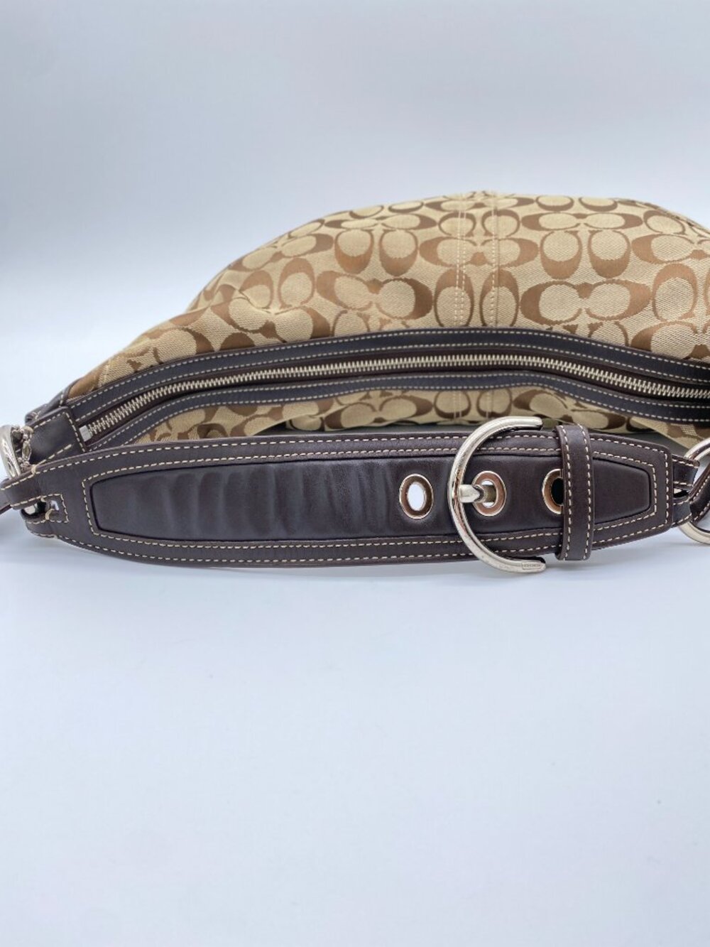 Coach Vintage Soho Signature Large Hobo 10075 Y2K Brown π€ Paris - Picture 6 of 16